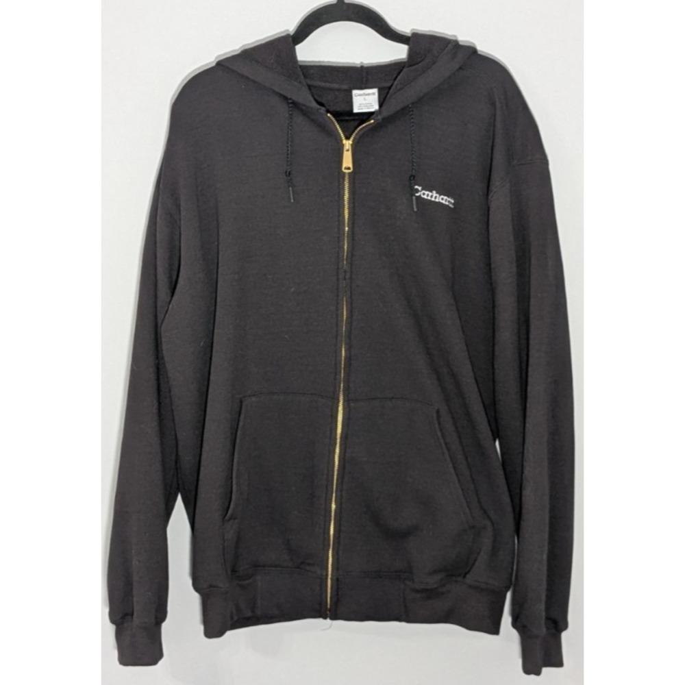 Vintage (2004) Carhartt K122 Midweight Full Zip Hoodie Large Regular Fit Black